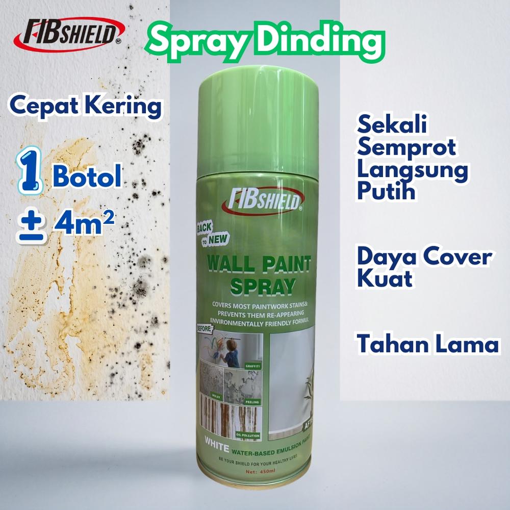 Spray Dinding hanya dengan satu semprotan, Menghilangkan Noda Jejak Kaki, Grafiti, Coretan Anak, Noda bekas Jamur Pengecatan ulang tembok putih - 1 Botol (Paket Percobaan)