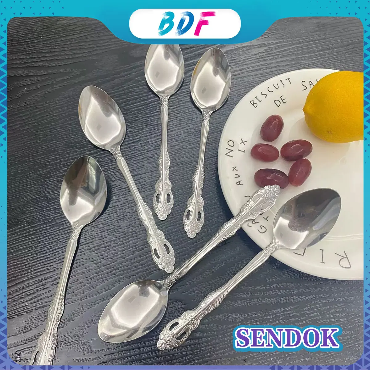 【COD】Sendok makan noble polos isi 12 pcs stainless steel tebal premium nobel