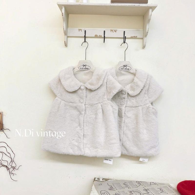  Áo Khoác Lông Cổ Sen Ngắn Tay Dễ Thương Vải Lông Thỏ Mềm Mướt Cao Cấp Có Lót Trong Cẩn Thận Cúc Bọc Cài Dễ Mặc Phong Cách Tiểu Thư Hàn Quốc Sang Trọng - By BN TRENDY 