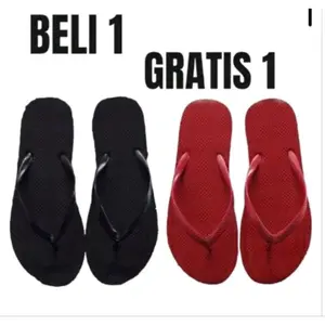 Sandal Japit Jelly Polos Wanita New