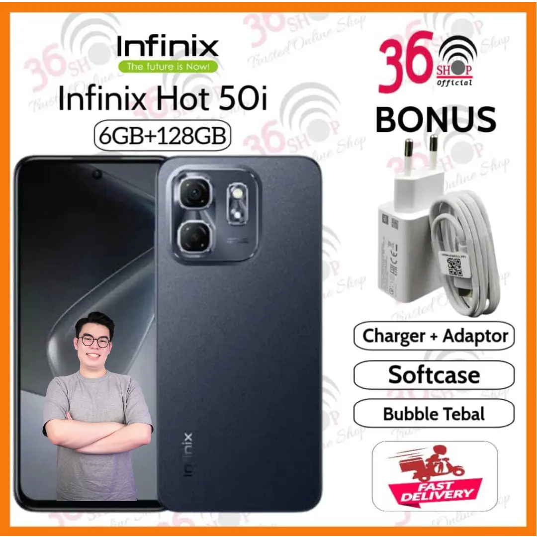 [805 Gadget] Infinix Hot 50i 6GB+128GB Garansi Resmi 1 Tahun