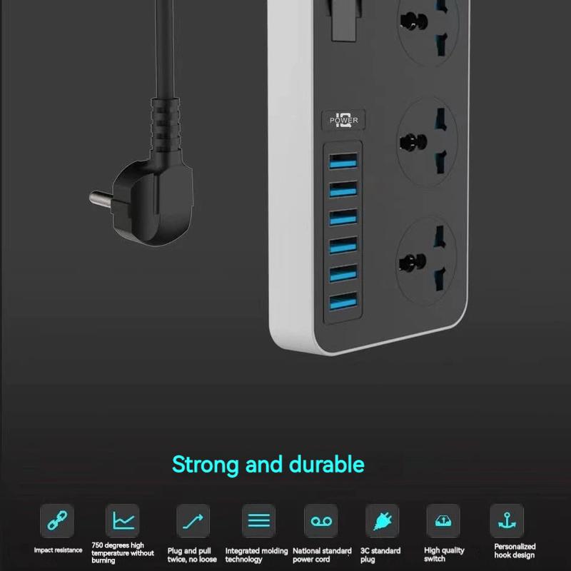 Product Introduction of British USB strip intelligent patch board multi-functional strip British standard white PD fast charger 19