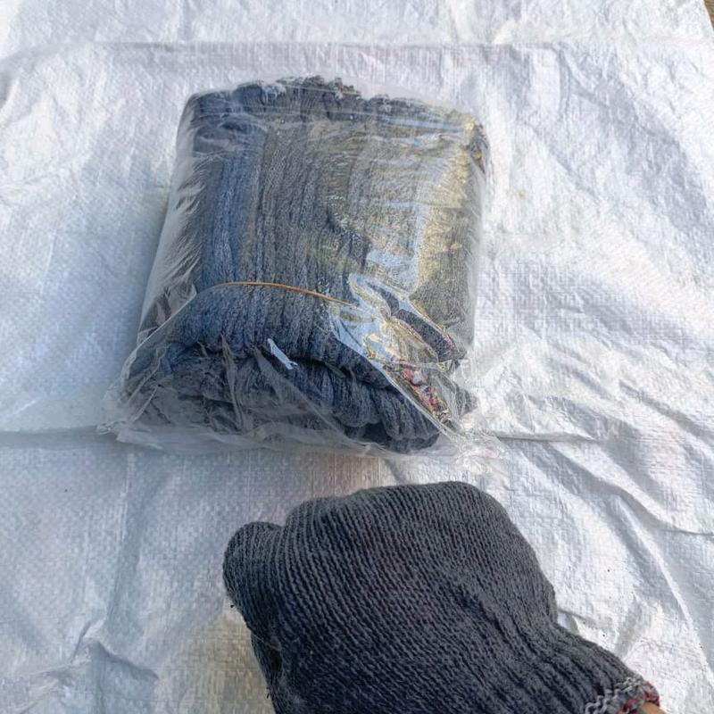 1 pasang sarung tangan rajut abu-abu cucian/sarungtangan proyek/sarungtangan bengkel/sarungtangan tukang bangunan/sarung tangan sawit/petani/peternak/perikanan/perkebunan 4
