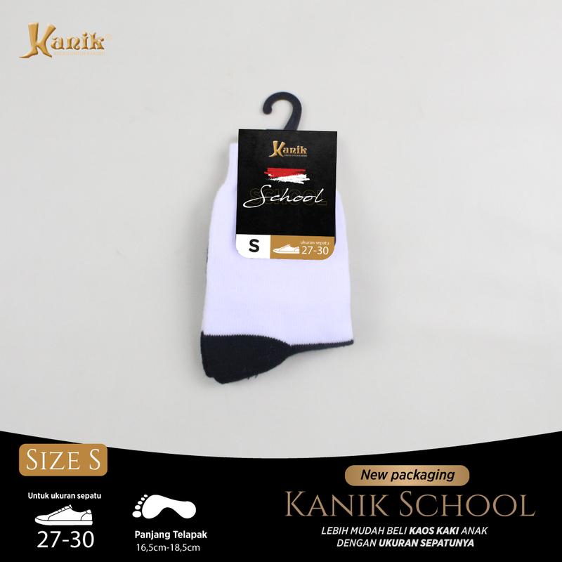 Kanik Kaos Kaki Sekolah Putih Hitam Tebal Pendek Panjang Bahan PE Spandex untuk SD SMP SMA Size S M L XL Best Price 5