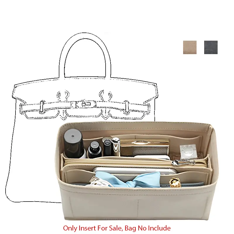 Túi Chèn Vải Nỉ Cho Nữ, Túi Sắp Xếp Cho H-Birkin 25 30 35, Túi Xách, Ví Du Lịch Bên Trong, Túi Đựng Mỹ Phẩm Di Động Bên Trong Bag dây  đeo  chéo