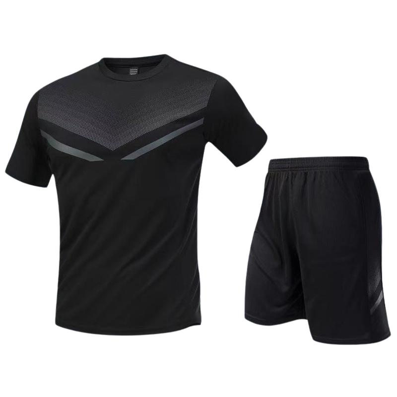 Bộ quần áo thể thao nam thun lạnh nhanh khô hoạ tiết Sport Top Chạy Bộ