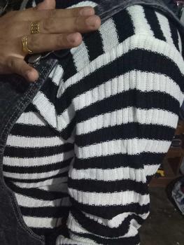 Product Review of Atasan 0blong Salur Wanita Kaos O-neck Knit Rajut Style Korea Baju Fit from l**a 0