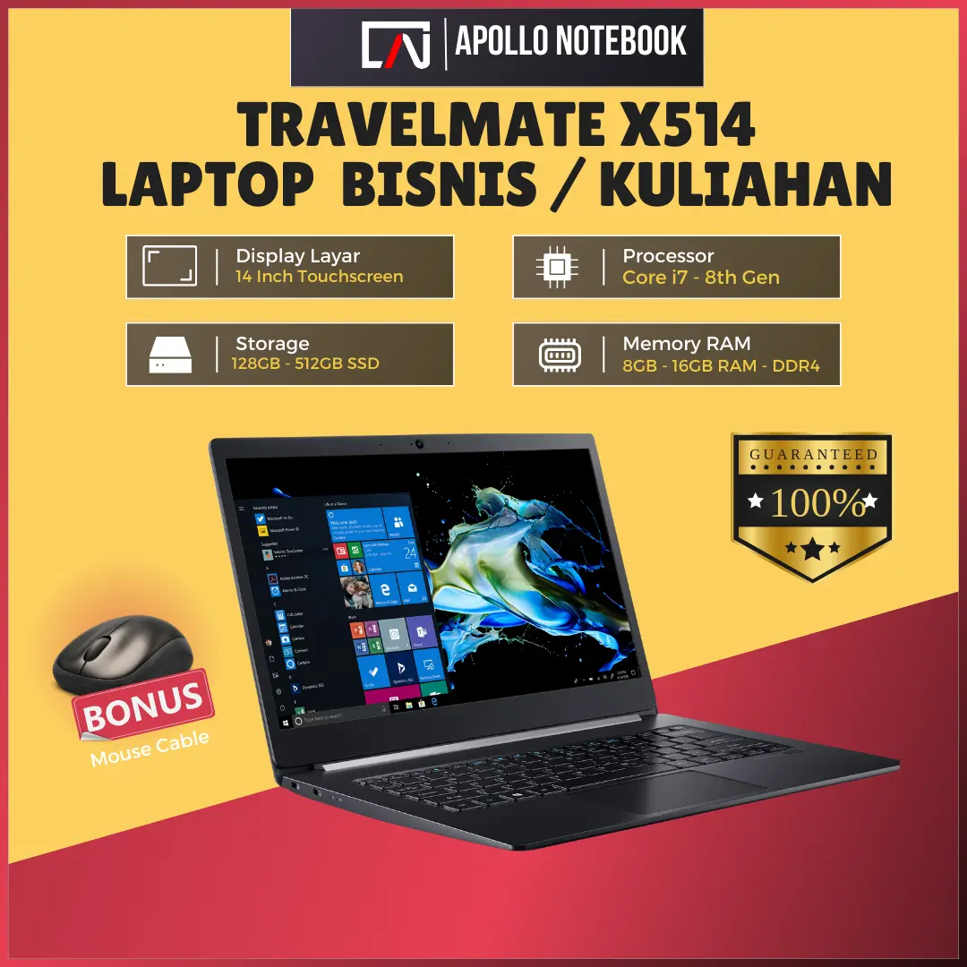 Laptop x514 i7 gen 8/ 16gb ssd 1tb layar 13 inch Touchscreen windows