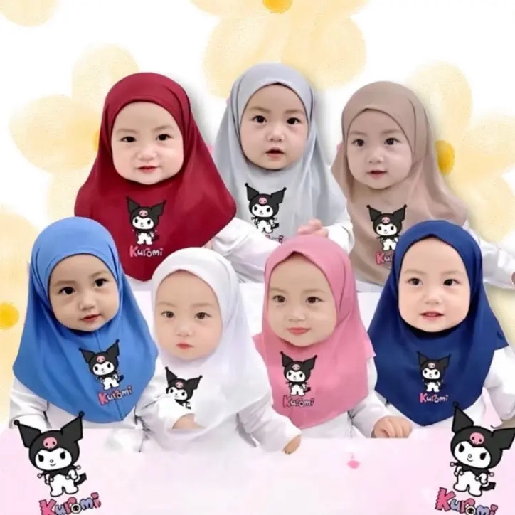 ￼Hijab anak bayi 0 6 bulan 1 2 3 4 tahun HIJAB BAYI KUROMI Kereudung bayi hijab bayi 0