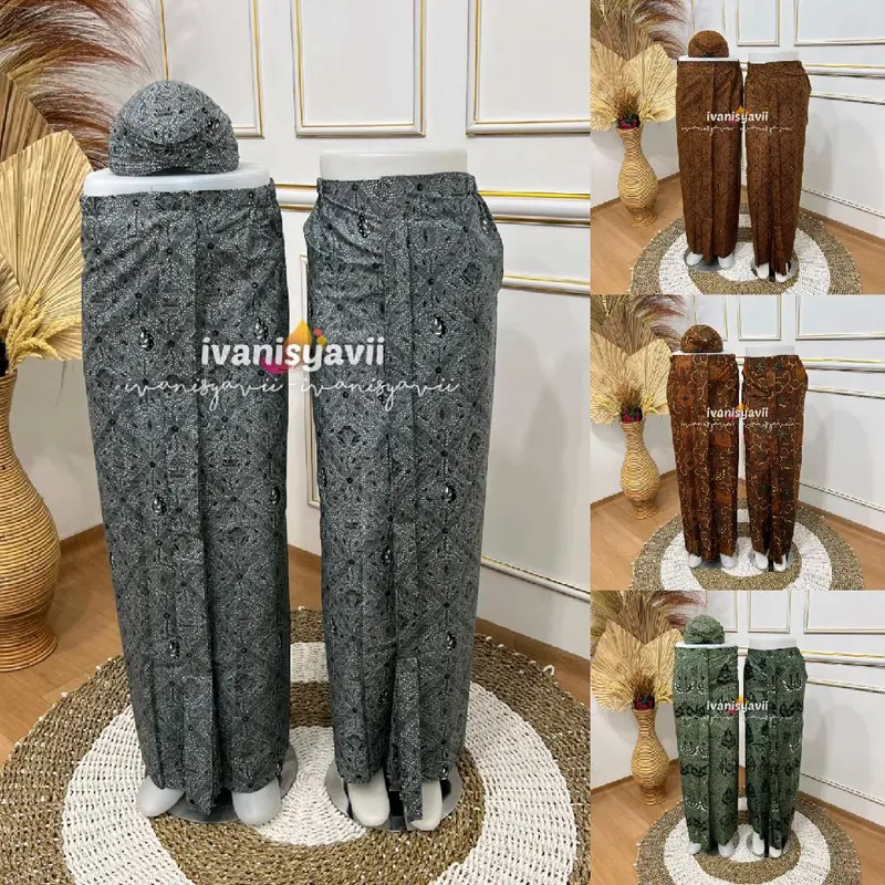 (2Jarik + 1Blangkon) PREMIUM- Sepasang Jarik Cewek & Cowok + Blangkon | Motif Lengkap 0