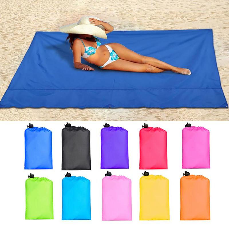 Thảm Dã Ngoại Bỏ Túi Nylon Cắm Trại Ngoài Trời, FE, Chống Thấm Nước, Gấp Gọn, Cầm Tay, Thảm Bãi Biển, Đệm Chống Ẩm 0