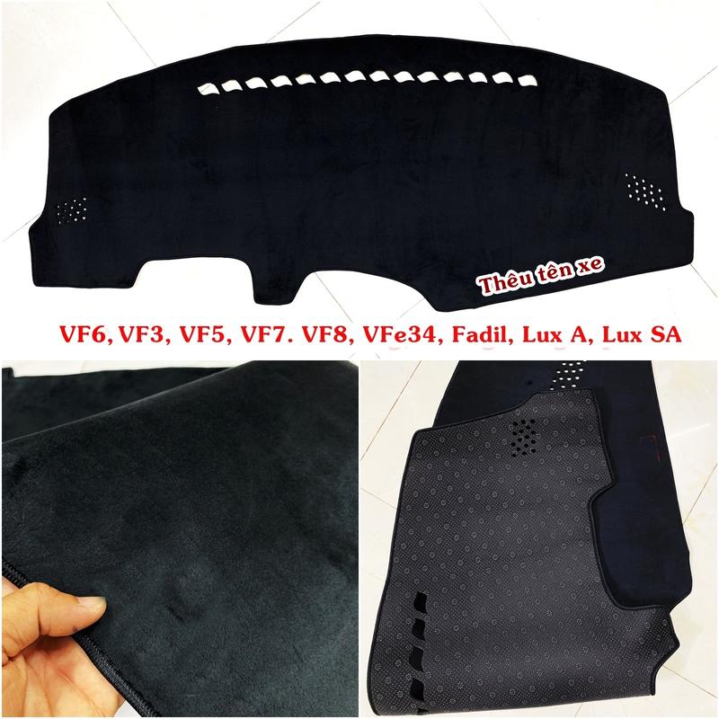Thảm taplo ô tô VlFATS. phù hợp các dòng xe như VF3, VF5, VF7, VF8, VFe34, Fadil, Lux A..., phụ kiện ô tô, thảm taplo nhung, Che nắng, cách nhiệt, chống lóa kính, vui lòng chọn đúng tên và đời