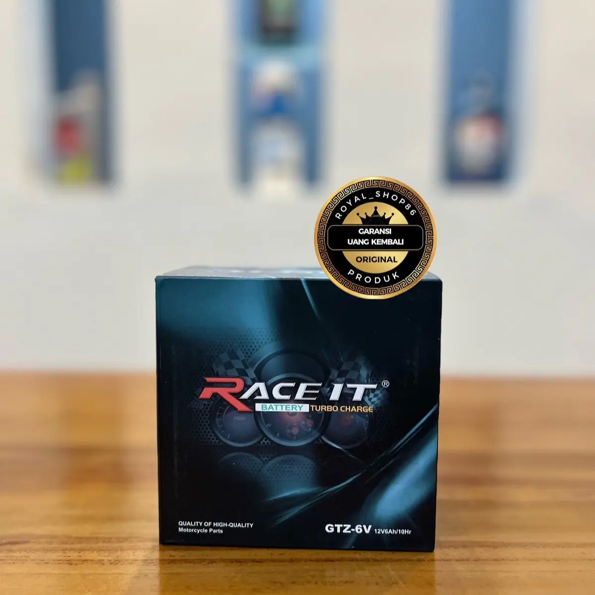 AKI ( RACEIT ) ( GTZ6V ) 12V 6AH /10HR NMax New VARIO 125 VARIO 150 CB150R SATRIA FU AKI BEAT ISS RACEIT Original Accessories Kendaraan Motor
