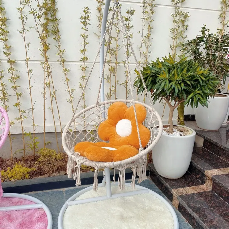 Võng xích đu đan sợi thủ công gấp gọn Macrame Decor siêu đẹp 5