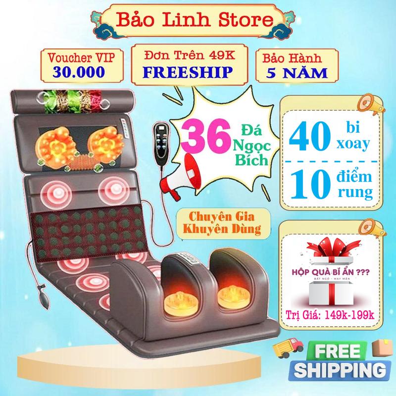 [BẢO HÀNH 7 NĂM] Đệm massage toàn thân đá ngọc bích nhật bản, nệm thảm massage toàn thân cao cấp, nệm mat xa tại nhà, ghế massage cao cấp có gối thảo dược có túi khí và điều khiển dễ sử dụng