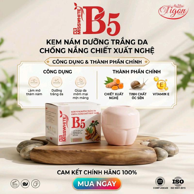 Kem Nám Dưỡng Trắng Da Chiết Xuất Nghệ DrMissWhite 4g - Giúp Trắng Sáng Da, Đều…