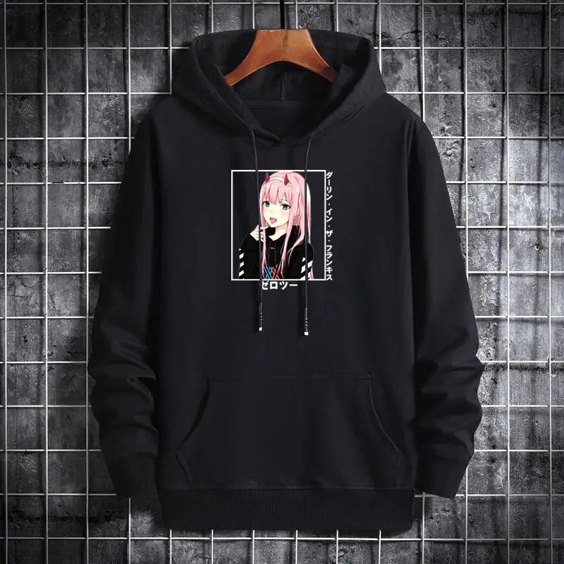 Sweater Hoodie Anime Girls Zero Two In The Franxx Pria/Wanita/Remaja/Dewasa Sweater Hoodie