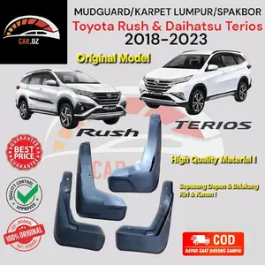 Mudguard/Karpet Lumpur/Karpel Lumpur/Spakbor/Spatbor Untuk Mobil Toyota Rush & Daihatsu Terios Tahun 2018-2023 High Quality Car Accesories