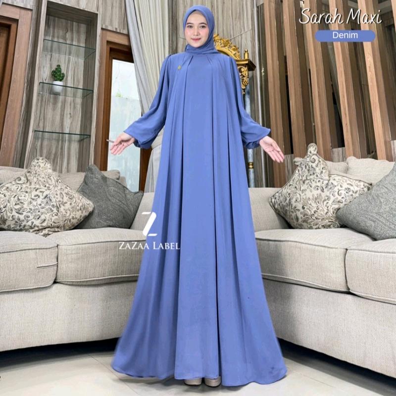 DRESS MUSLIM CERUTTY JUMBO WANITA REMAJA MUSLIMAH TERBARU HANNA MAXY SIZE M-4XL Karet 7