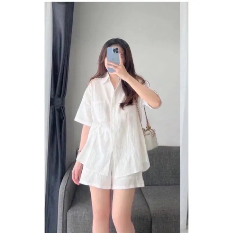 Fashion Setelan Kekinian One Set Cringkle Airflow Premium Atasan Baju Celana Lembut 2