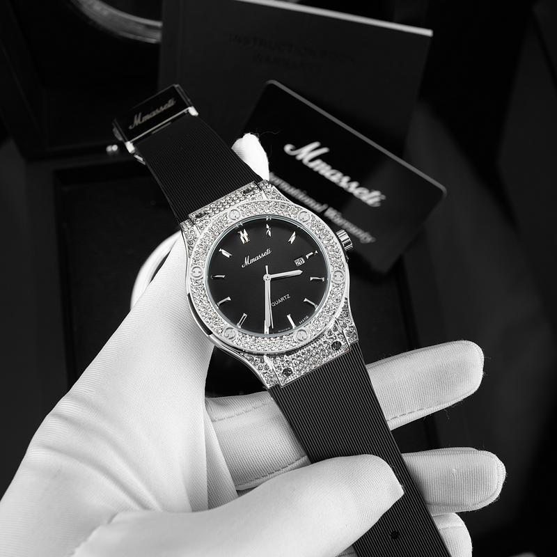 ĐỘC QUYỀN HÙNG LUXURY N232 - Đồng hồ nam mmasseti tặng kèm hộp full đá sang trọng ,kiểu dáng cặp đôi