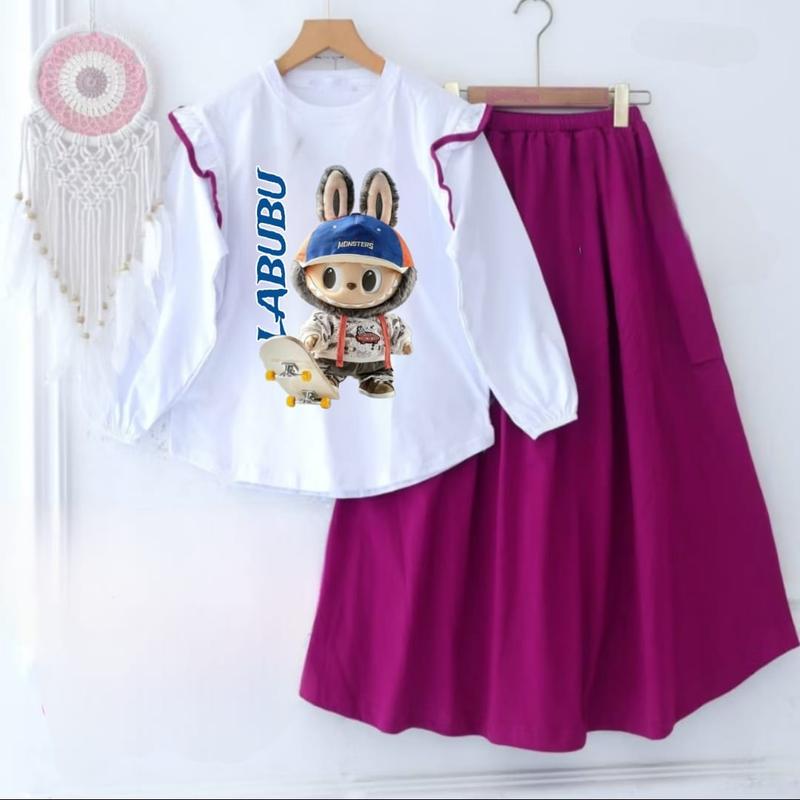 NUUR FS - LABUBU set kids terbaru bahan crinkle airflow 2