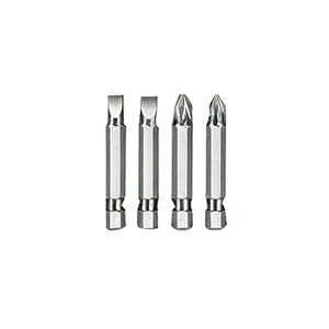 Reaim Set Mata Obeng Listrik Kekerasan Tinggi, Magnet Kuat, Plus, Minus, Hexagonal