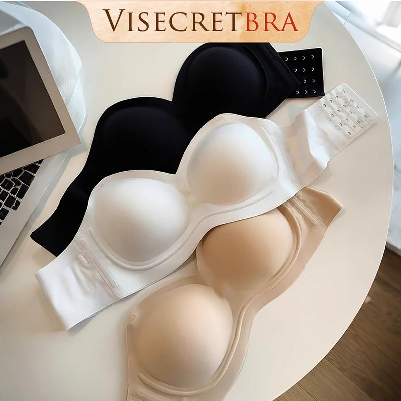 VISECRETBRA Áo Lót Bra Nữ Không Dây Mút Thoáng Mát Gom Quả Tạo Khe Mềm Mại Thoải Mái V1 VN250252 Giặt Tay An Toàn Chống Tẩy Màu Sắc