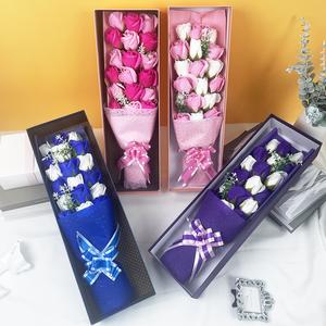 18-flower gift box with artificial roses, a creative and innovative gift box, a high-end romantic gift box with preserved roses, an anniversary gift.