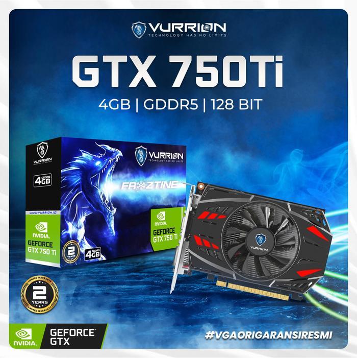 Gambar VURRION GeForce GTX 750 Ti 4GB DDR5 128Bit - Single Fan dari Duta Mandiri Infokom Kota Administrasi Jakarta Pusat Tokopedia