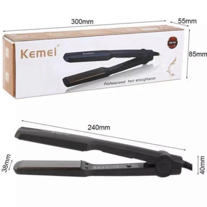 Máy Ép Tóc Kemei Uốn Duỗi Tóc 4 Mức Nhiệt - Máy Tạo Kiểu Tóc Mini Cầm Tay Đa Năng