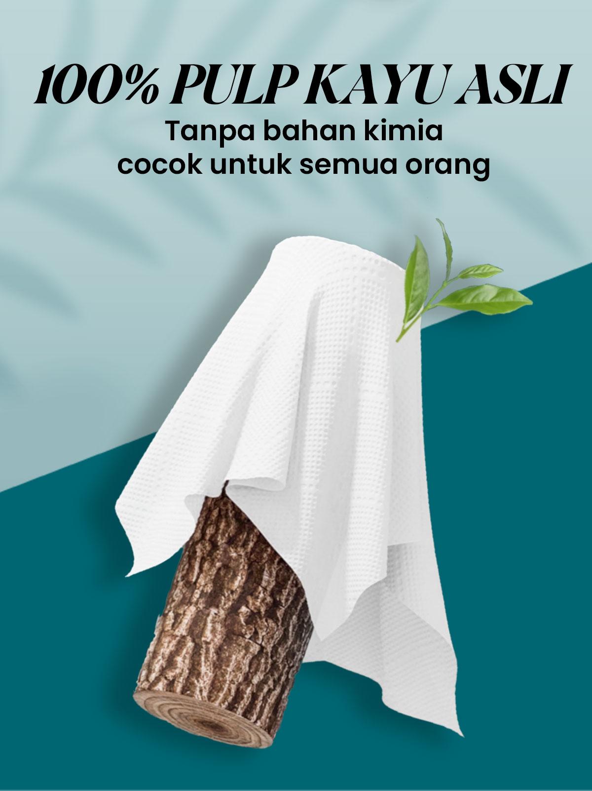 Yasmine Tisu 6 PACK 360 helai 3 ply soft facial tissue tisu serbaguna 100% Serat Alami Tidak Mengandung Bahan Kimia Aman untuk Semua Kulit