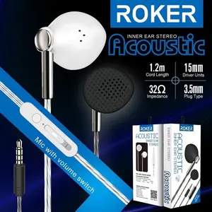 Handsfree Roker RK29K / Headset ACOUSTIC / Earphone Bass Rk 29k ROKER