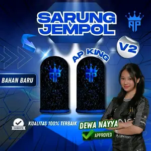 Ap King Sarung Jempol V2  Logo Reflektor Aksesoris Game Mobile Legends & Ff Sensitivitas Tinggi