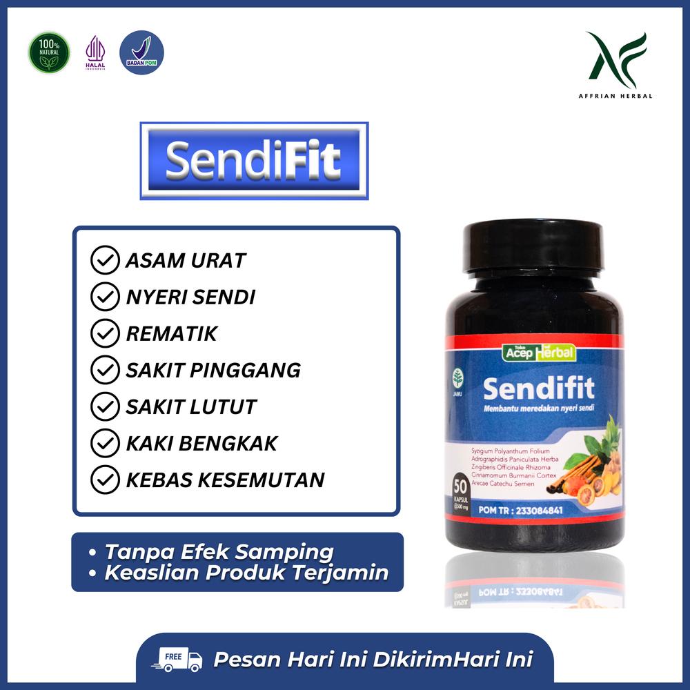 Obat Asam Urat Nyeri Sendi Rematik Saraf Kejepit Sakit Pinggang Menjalar Ke Kaki Sakit Lutut Sakit Kaki Neuropati Kebas Kesemutan SendiFIT Isi 50 Kapsul