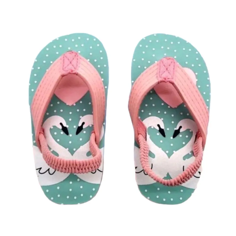 Sandal Jepit Anak Motif Angsa Tali Karet Belakang Fashion - Model Terbaru Kaki