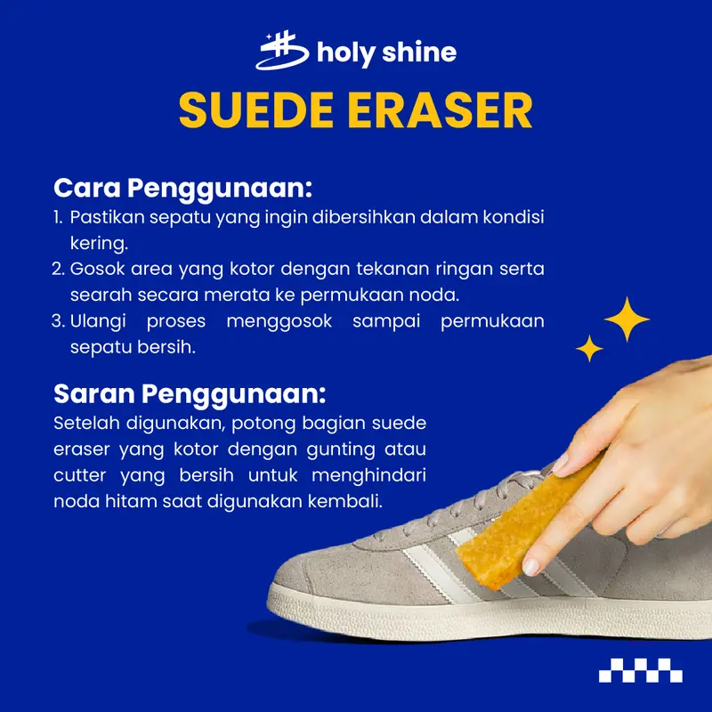 Holy Shine Suede Eraser Pembersih Noda Sepatu Suede Nubuck 1