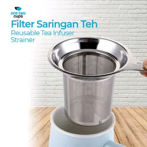 Saringan Teh Reusable Tea Infuser Stainless Steel - WLC367 - White Gelas Air