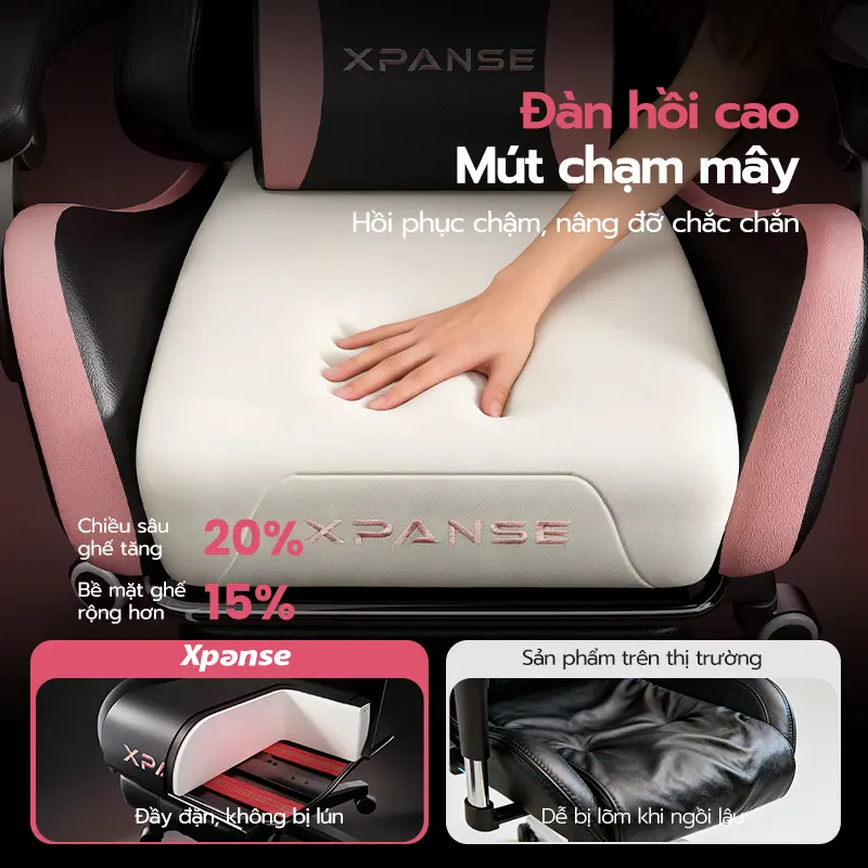 Ghế game gaming Xpanse X33-Chống bám bẩn và trầy xước,Được thiết kế riêng cho nữ giới | ghế công thái học | ghế làm việc | BigBuy360 - bigbuy360.vn
