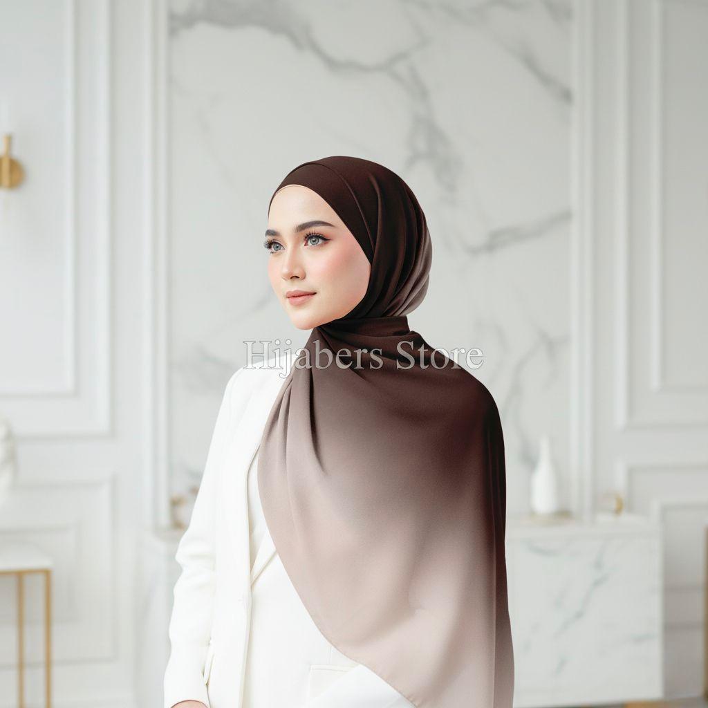 Hijabers Store_Pashmina Gradasi Hijab Motif Printing Sublime Ceruty Babydoll