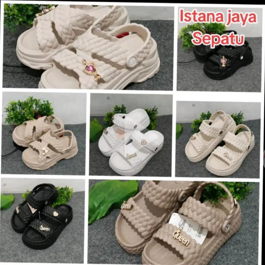 SEBO sandal wanita Wedges tinggi ringan empuk kokoh kuat nyaman dipakai