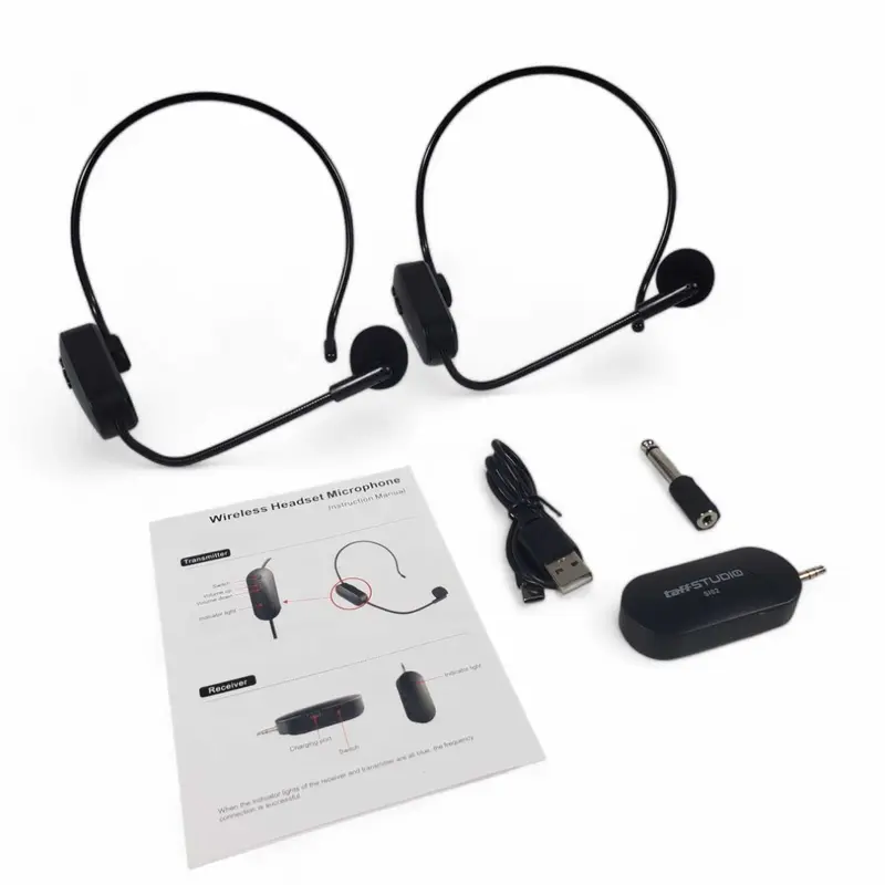 TaffSTUDIO Mik Microphone Wireless Terbaik Mic Imam Sholat 2.4G Headset 2 PCS with Receiver - SI02 6