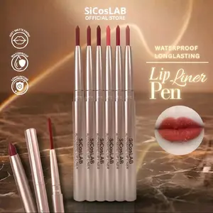 SicosLAB Lip Liner Waterproof & Long-lasting Bibir Lipstick Sulam Bibir Eyeliner Pewarna Pensil Soft Matte Finish skicare viral