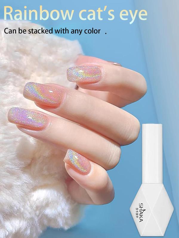 gel sơn móng tay Gel Mắt Mèo Laser Cầu Vồng Hiệu Ứng Ánh Sáng Đa Chiều móng nghệ thuật UV Manicure [SK16] 1