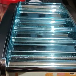 Tixx Mesin Pembuat Mie Otomatis 135W 3 Pisau 2.5MM & 4MM & 9MM Stainless Steel 316 Food Grade Multifungsi Mesin Giling Mie Rumah Anti Lengket Peredam Suara Cepat Dibuat Alat Cetak Mie Bulat Lebar Kulit Pangsit Pizza Mudah Dipakai Mesin Mie