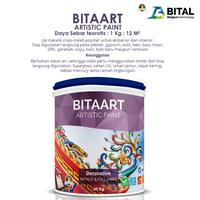 Gambar 1kg cat metalik Cat dekorasi-Bitaart Paint - Metalic - Gold dari Bital Asia Kab. Tangerang 5 Tokopedia