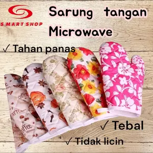 S Mart Sarung Tangan Oven Microwave Anti Panas Dapur Kitchen Set Bahan Kain Tebal