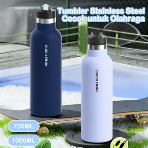 Cuculemon Termos Tahan Panas & Dingin Stainless Steel Tumblr Bottle 750ml 1000ml Botol Minum Olahraga Vacuum