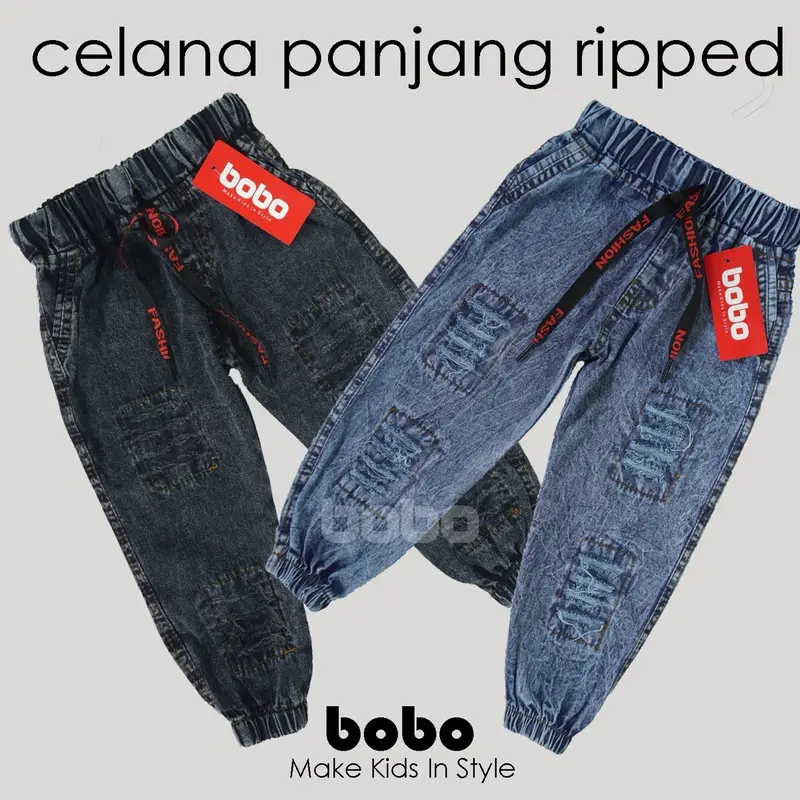 CELANA PANJANG JEANS RIPPED JOGER ANAK 2 - 5 TAHUN 1