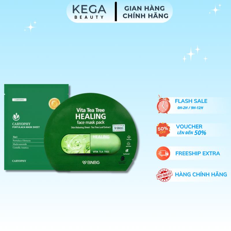 [KOC] Mix 10 Miếng Mặt Nạ Caryophy Cải Thiện Mụn và BNBG Tràm Trà Kiềm Dầu Se Khít Lỗ Chân Lông Hàn Quốc